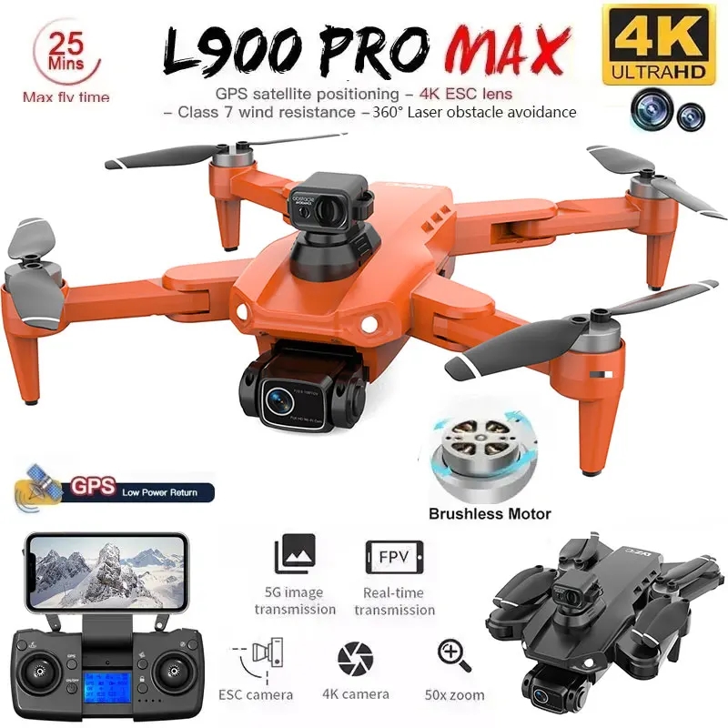 L900 Pro MAX GPS Drone 4K Prof - مراجعة Drone Gimbal Brushless وسعره