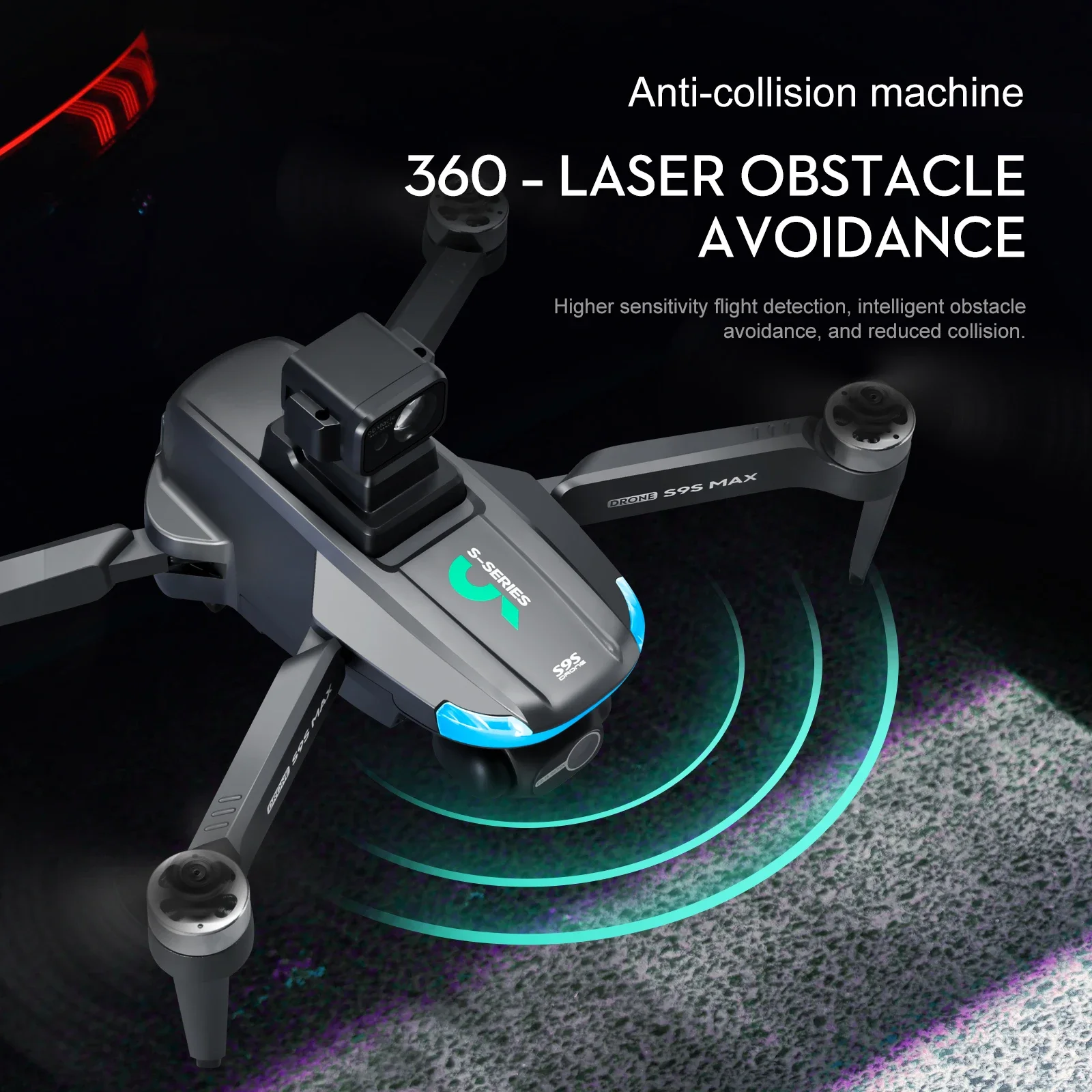 جديد S9S ماكس طائرة صغيرة بدون - مراجعة Drone Gimbal Case وسعره