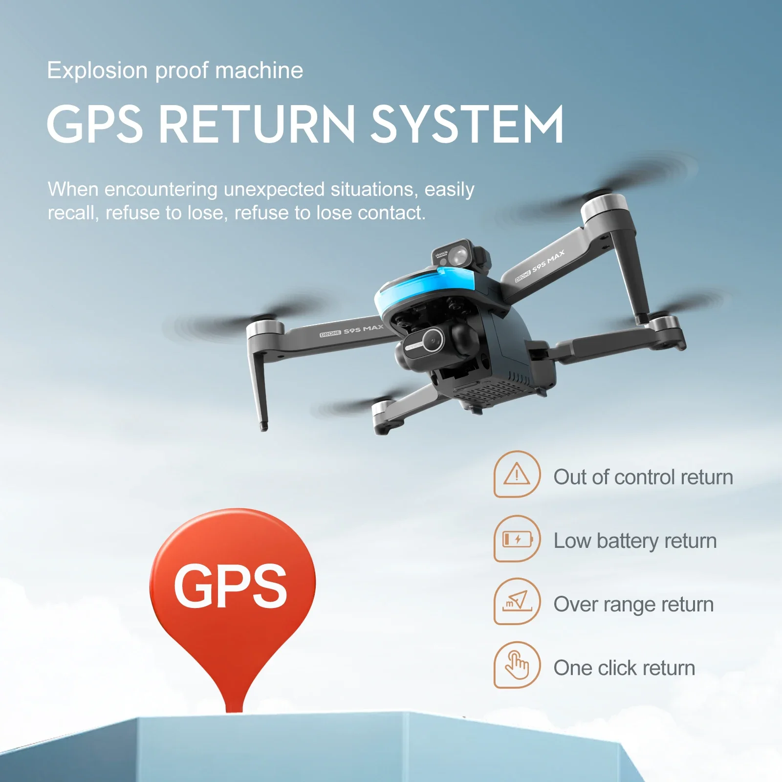 جديد S9S ماكس طائرة صغيرة بدون - مراجعة Drone Gimbal Case وسعره