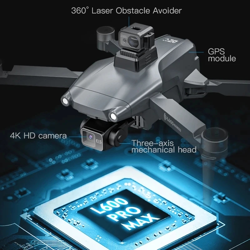 L600 PRO MAX GPS الطائرة بدون  - مراجعة Drone Gimbal Case وسعره